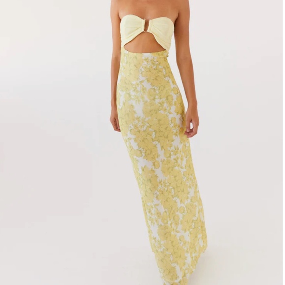 Peppermayo Tropicana Maxi Dress Daffodil - Picture 1 of 8